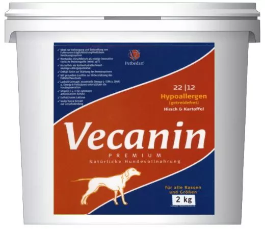 Vecanin Premium Hypoallergen Hirsch & Kartoffel 22/12 - 2 kg