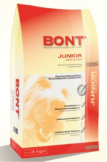 BONT JUNIOR Hundefutter mit ENTE & REIS 15kg