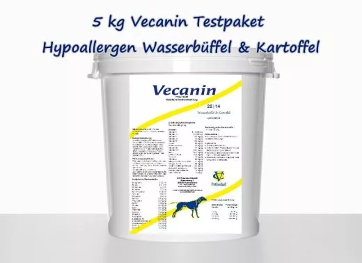 4,5 kg Vecanin Testpaket Hypoallergen Wasserbffel & Kartoffel 22/12