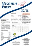 Vecanin Welpenfutter mit Frischfleisch 30/18, 14 kg